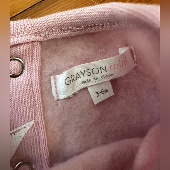 NWT Grayson Collective Sweatshirt Bodysuit with Sleeve Ruffles baby size 3-6 M - Picture 3 of 8